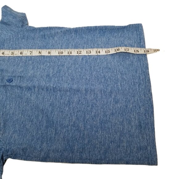 Jumping Beans Active Polo Shirt Boys Size 7 Blue Heather Athletic Performance - Picture 5 of 5